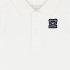 White Cotton Teddy Bear Bodysuit, 1, hi-res