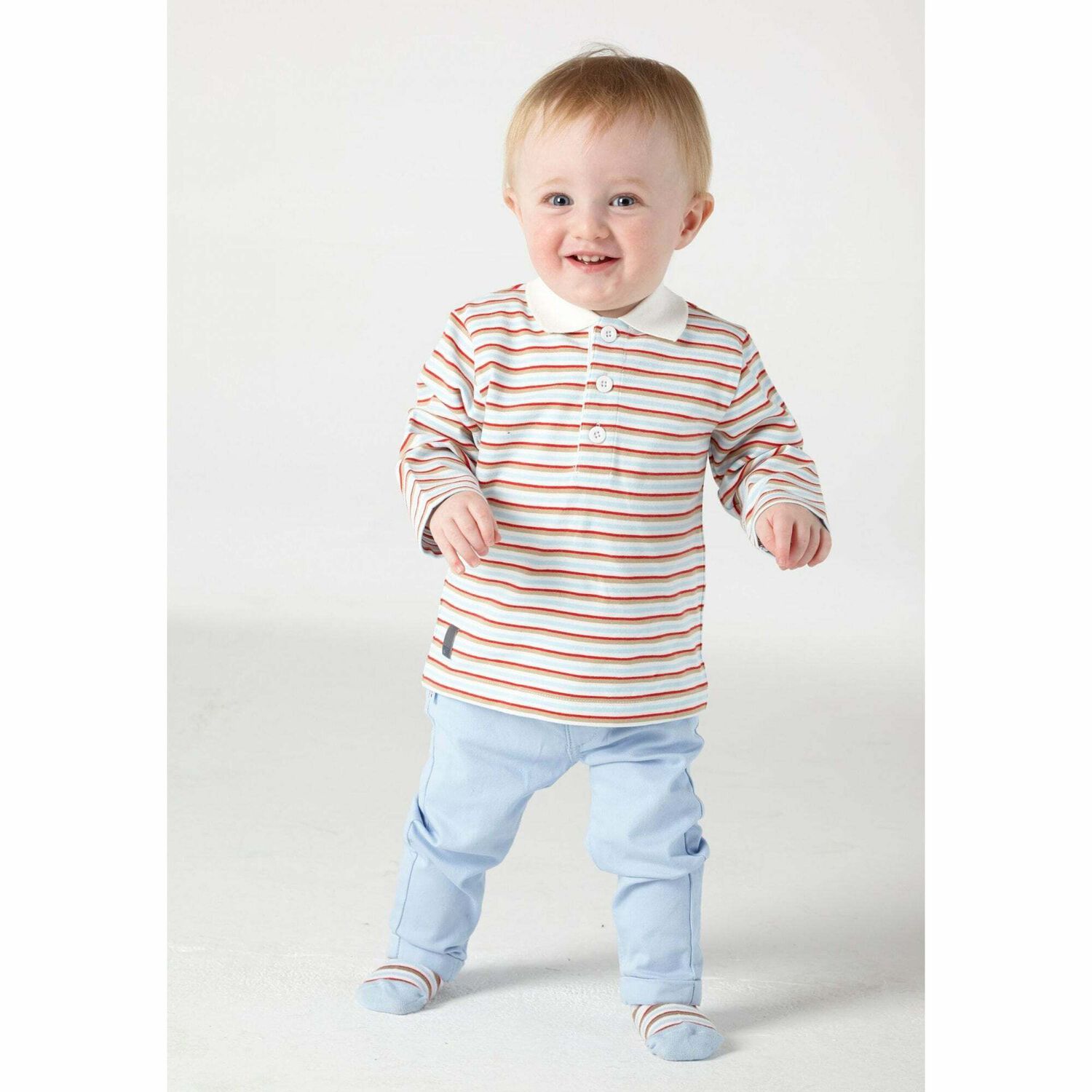 تيشيرت بولو مخطط للاولاد, 1, hi-res