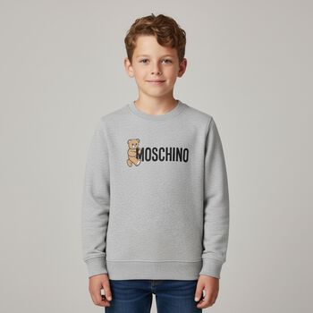Grey Teddy Bear Logo Sweatshirt