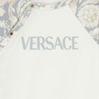 Baby Girls Ivory & Grey Barocco Babygrow, 1, hi-res