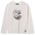 Boys Ivory Long Sleeve Top, 1, hi-res