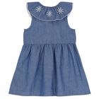 Younger Girls Blue Star Dress, 1, hi-res