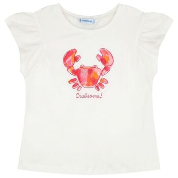 Girls Ivory Crab T-Shirt