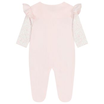 Baby Girls Pink Floral Babygrow