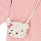 طقم فستان وحقيبة بنات باللون الوردى, 2, hi-res