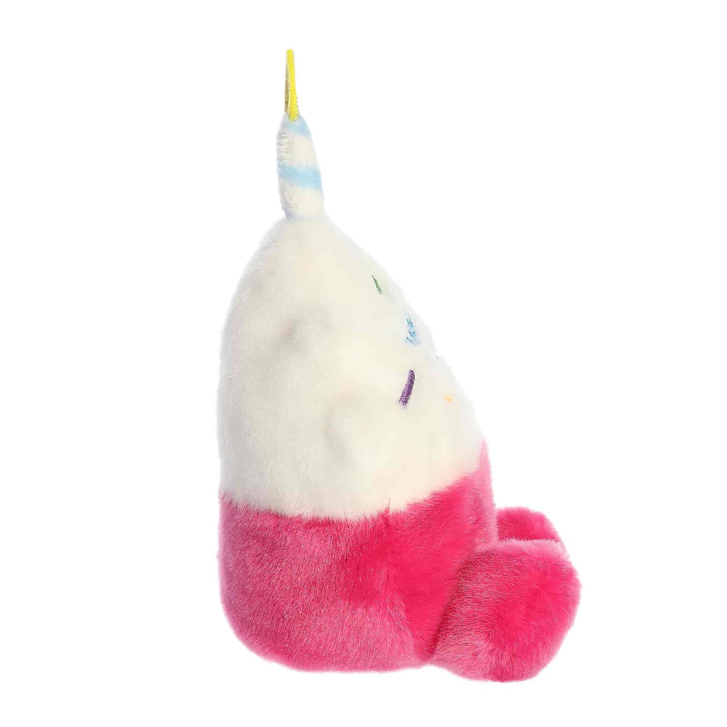 Girls Pink & White Palm Pals Sparkle Birthday Cupcake Soft Toy ( 13CM ), 1, hi-res