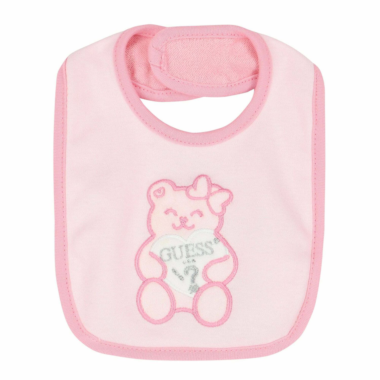 Baby Girls Pink Teddy Bib, 2, hi-res image number null