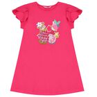 Girls Pink Dress & Bag Set, 1, hi-res