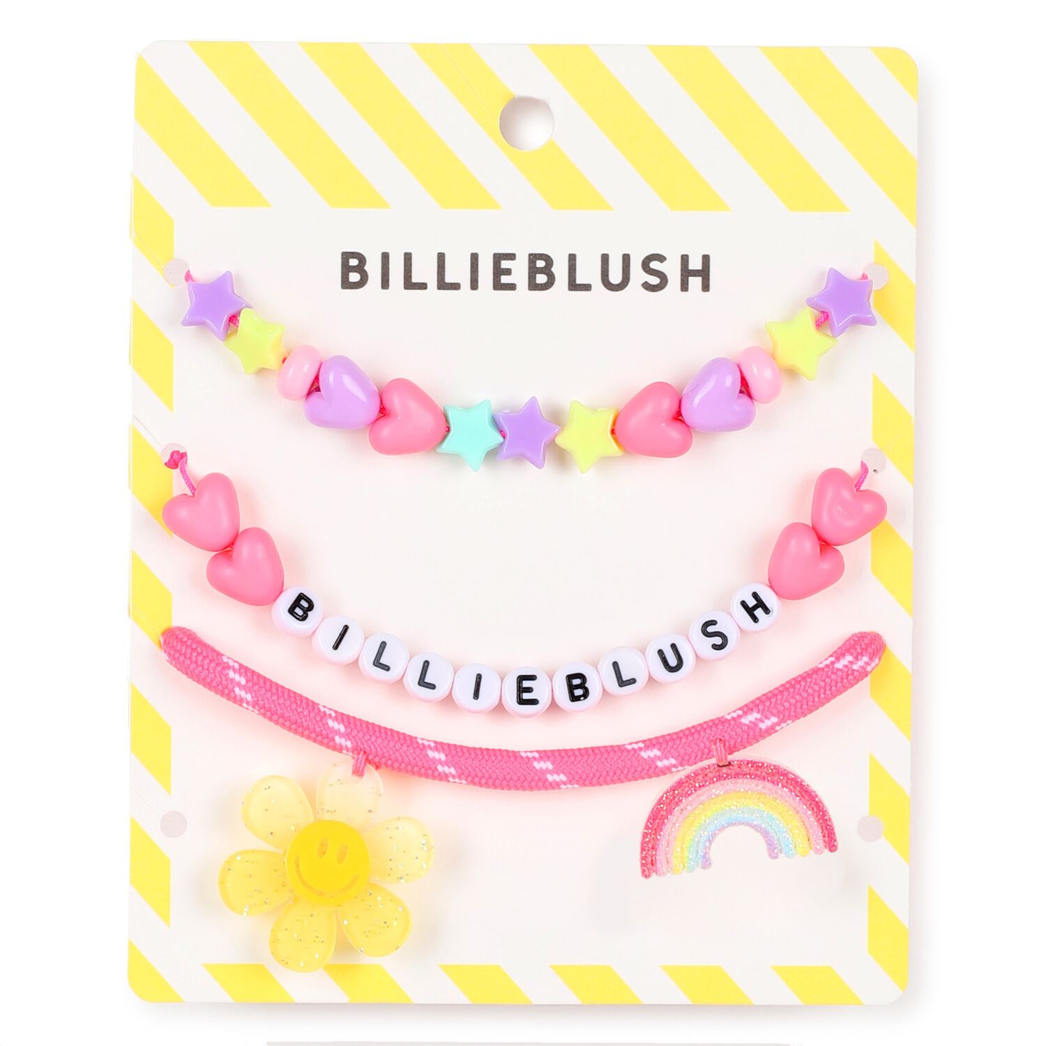 Girls Pink Logo Bracelets ( 3-Pack ), 1, hi-res
