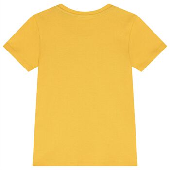 Boys Yellow Teddy Bear Logo T-Shirt
