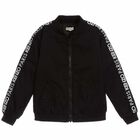 Boys Black Logo Jacket, 1, hi-res