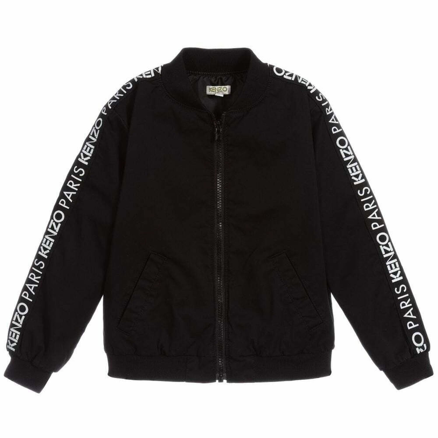 Boys Black Logo Jacket, 1, hi-res