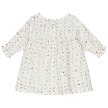 Baby Girls Ivory Floral Dress