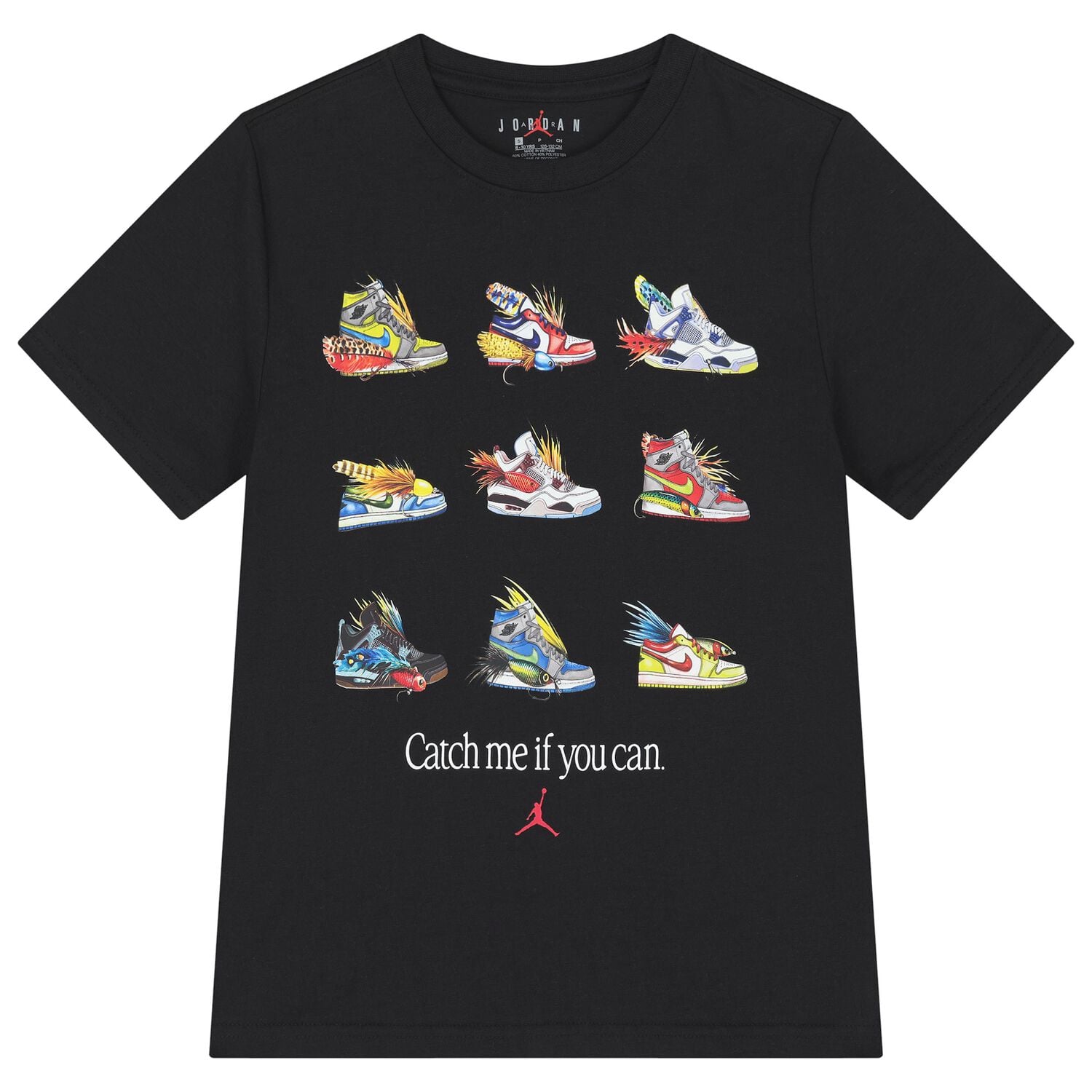Boys Black Jordan Logo T-Shirt, 1, hi-res
