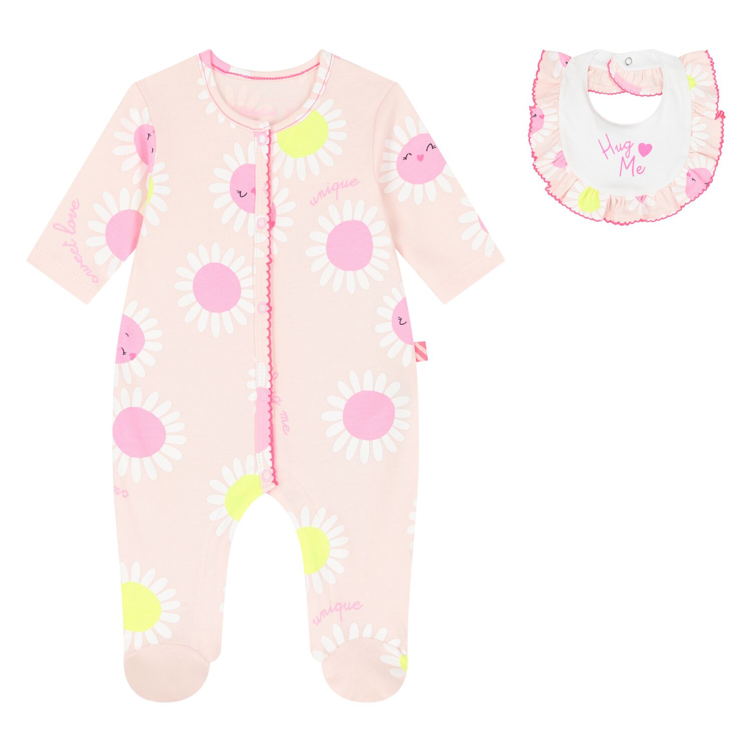 Baby Girls Pink Babygrow Gift Set, 1, hi-res