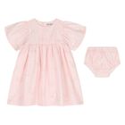 Younger Girls Pink Tiger Dress Set, 1, hi-res