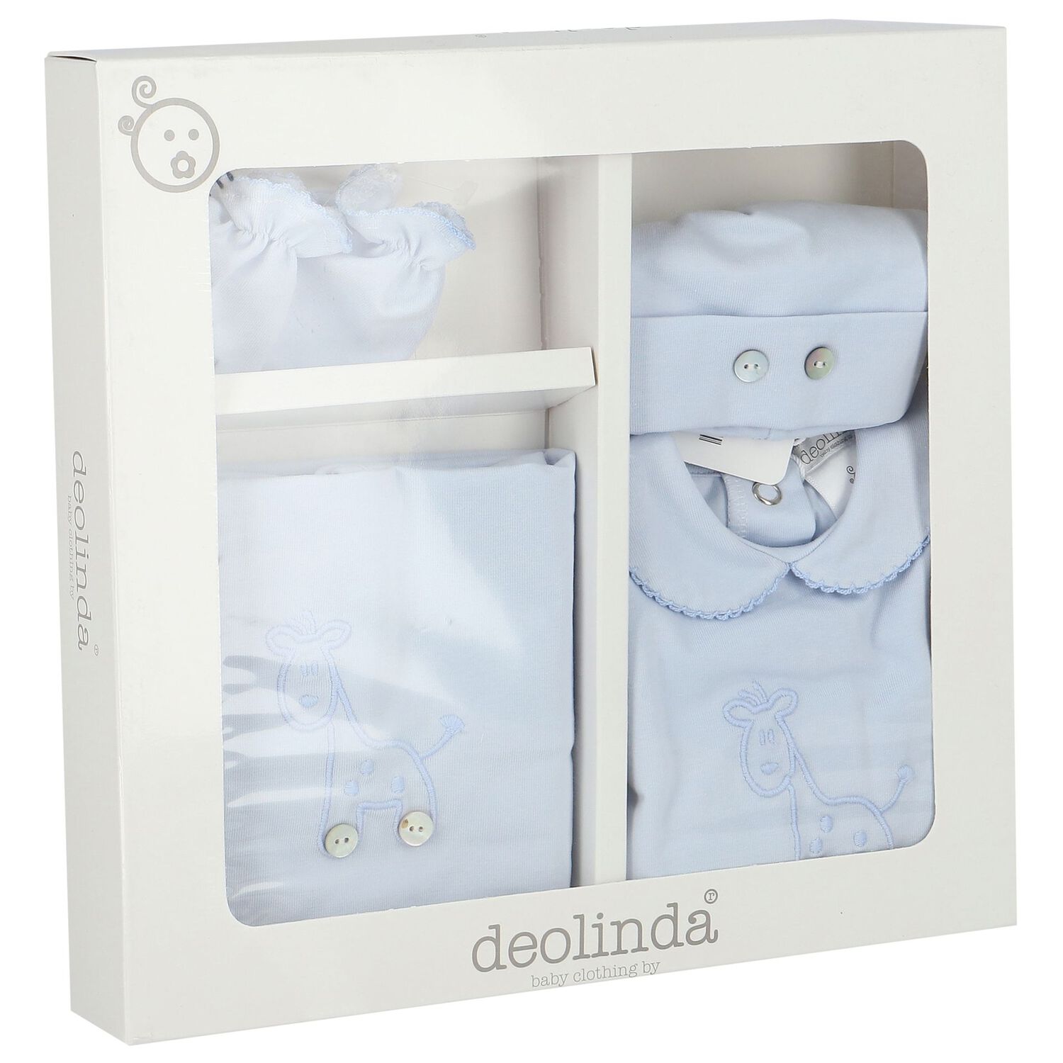 طقم أولاد هدايا أفرول بطبعة باللون الأزرق, 2, hi-res