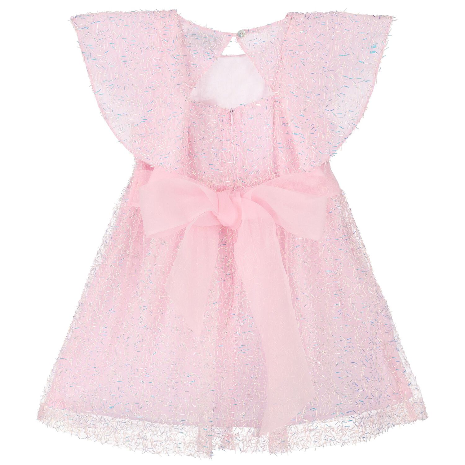 Girls Pink Embellished Tulle Dress, 1, hi-res image number null