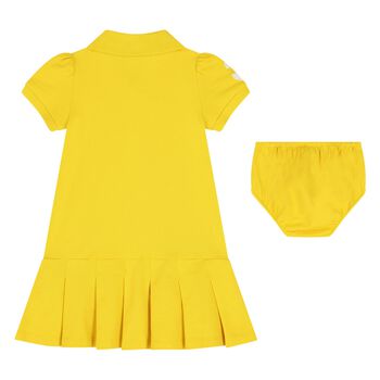 Baby Girls Yellow Logo Dress Set