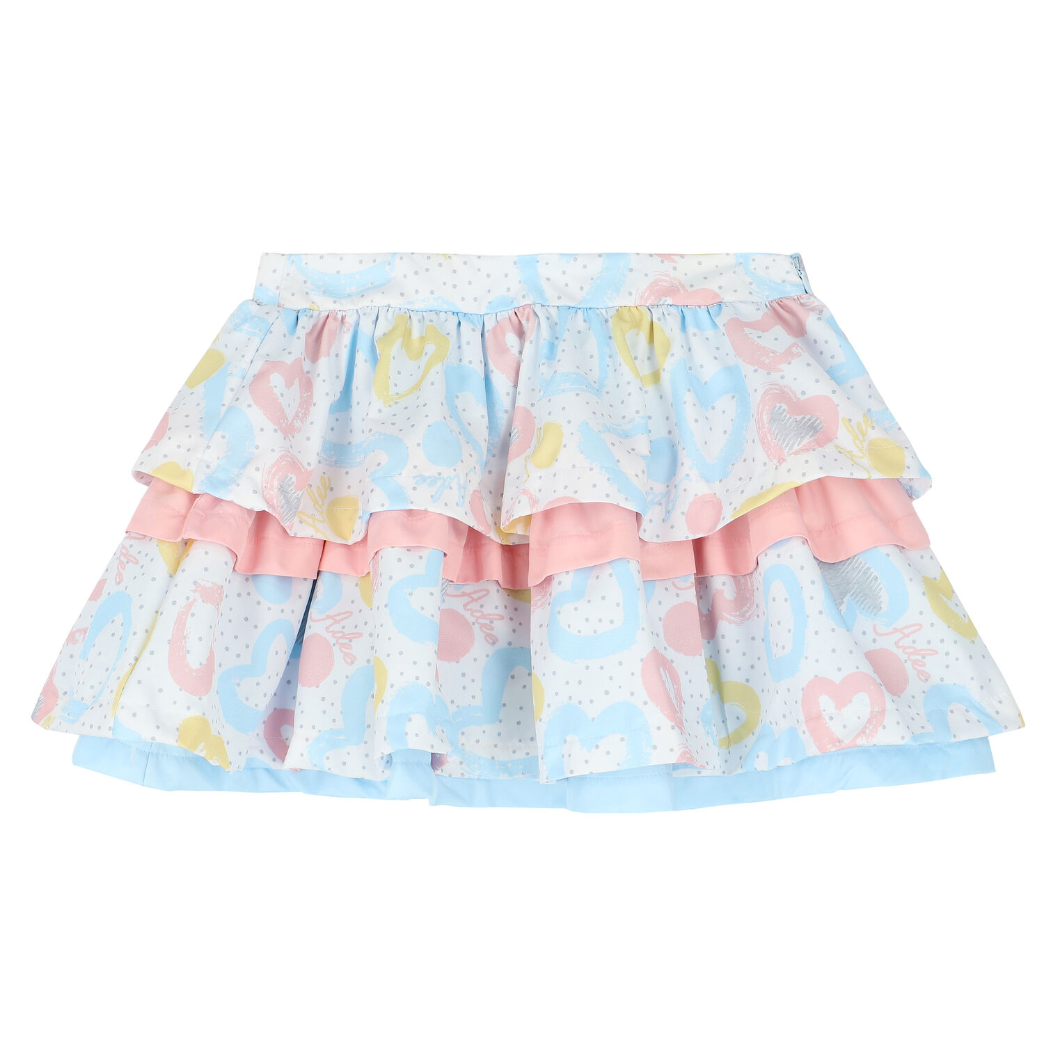 Girls Pink & White Logo Skirt Set, 1, hi-res