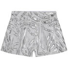 Girls White & Silver Shorts, 1, hi-res