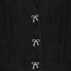 Girls Black Sequin Knit Cardigan, 2, hi-res