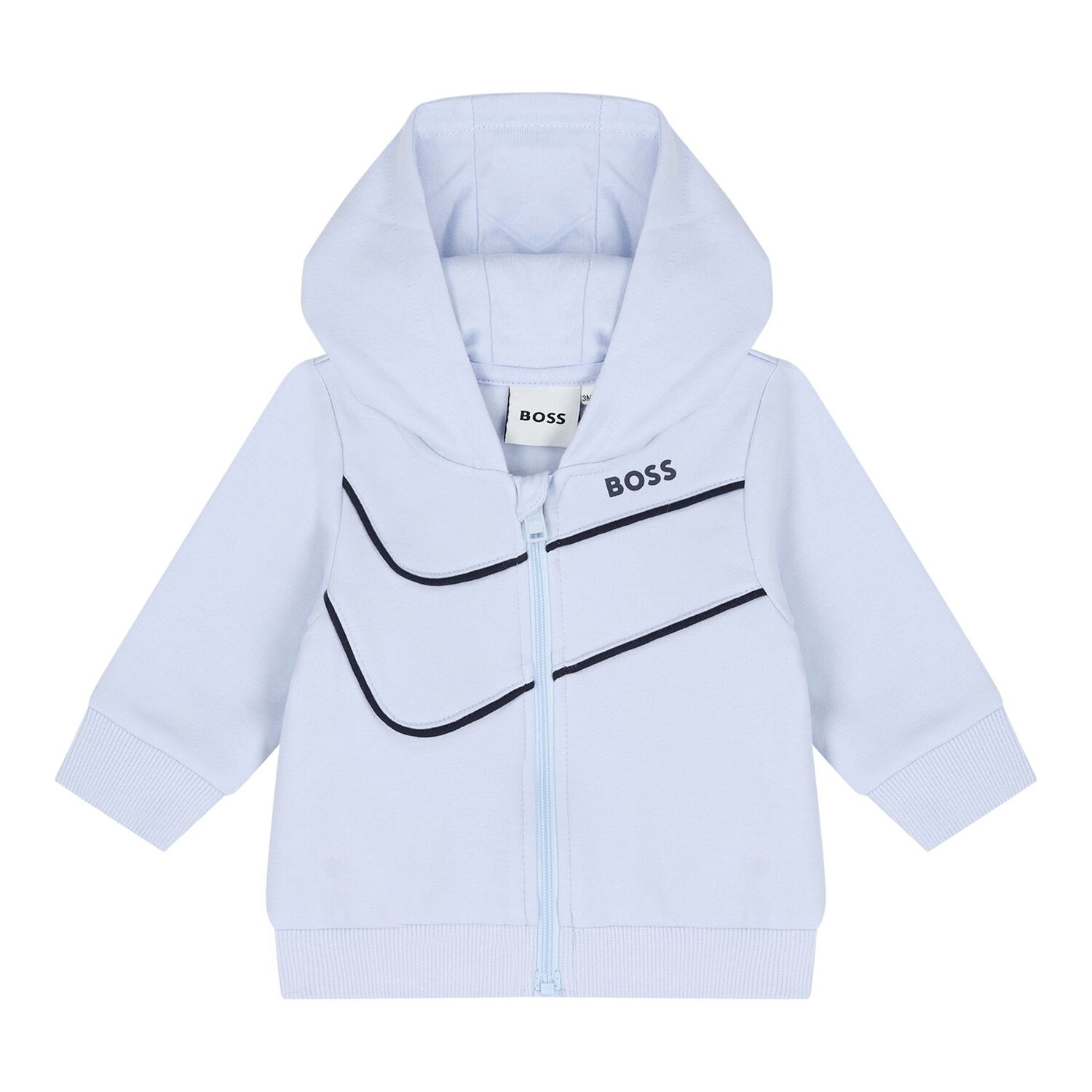 Baby Boys Blue & Navy Blue Logo Tracksuit Gift Set, 1, hi-res
