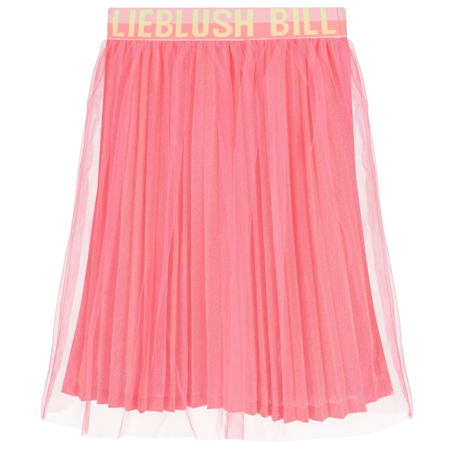 Girls Pink Logo Tulle Skirt, 1, hi-res