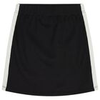 Girls Black Logo Skirt, 1, hi-res