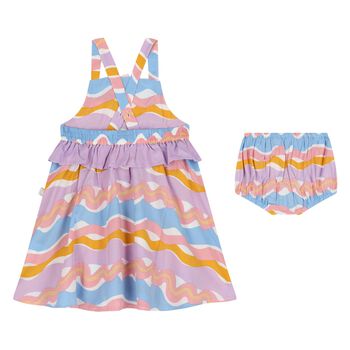 Younger Girls Purple & Orange Fish Dress Set