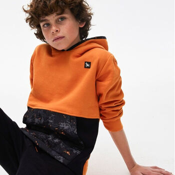 Boys Orange & Black Tracksuit