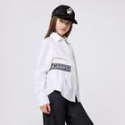 بنطلون جينز أسود بشعار للبنات, 1, hi-res