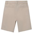 Boys Beige Chino Shorts, 4, hi-res