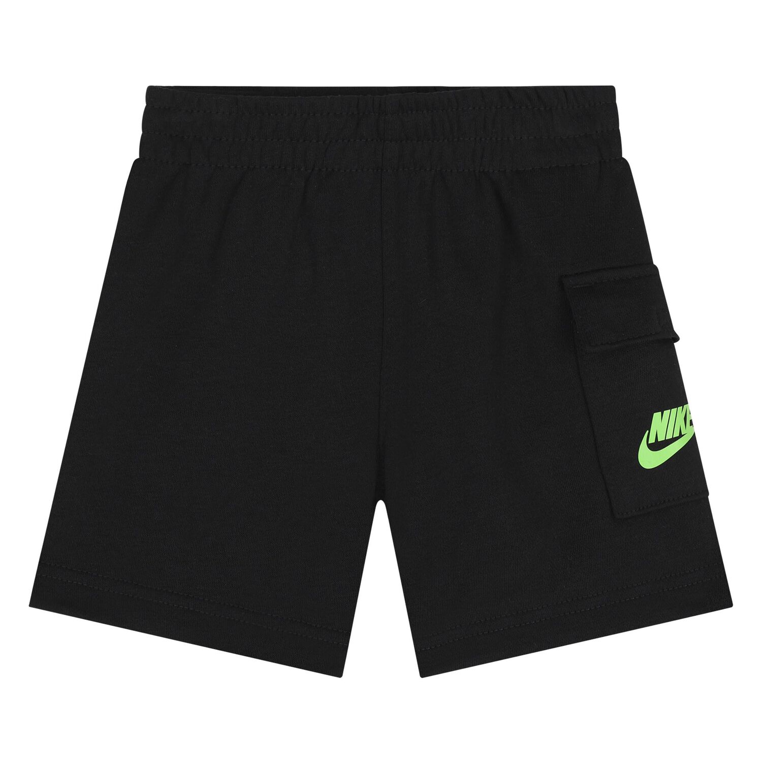 Younger Boys Green & Black Logo Shorts Set, 1, hi-res