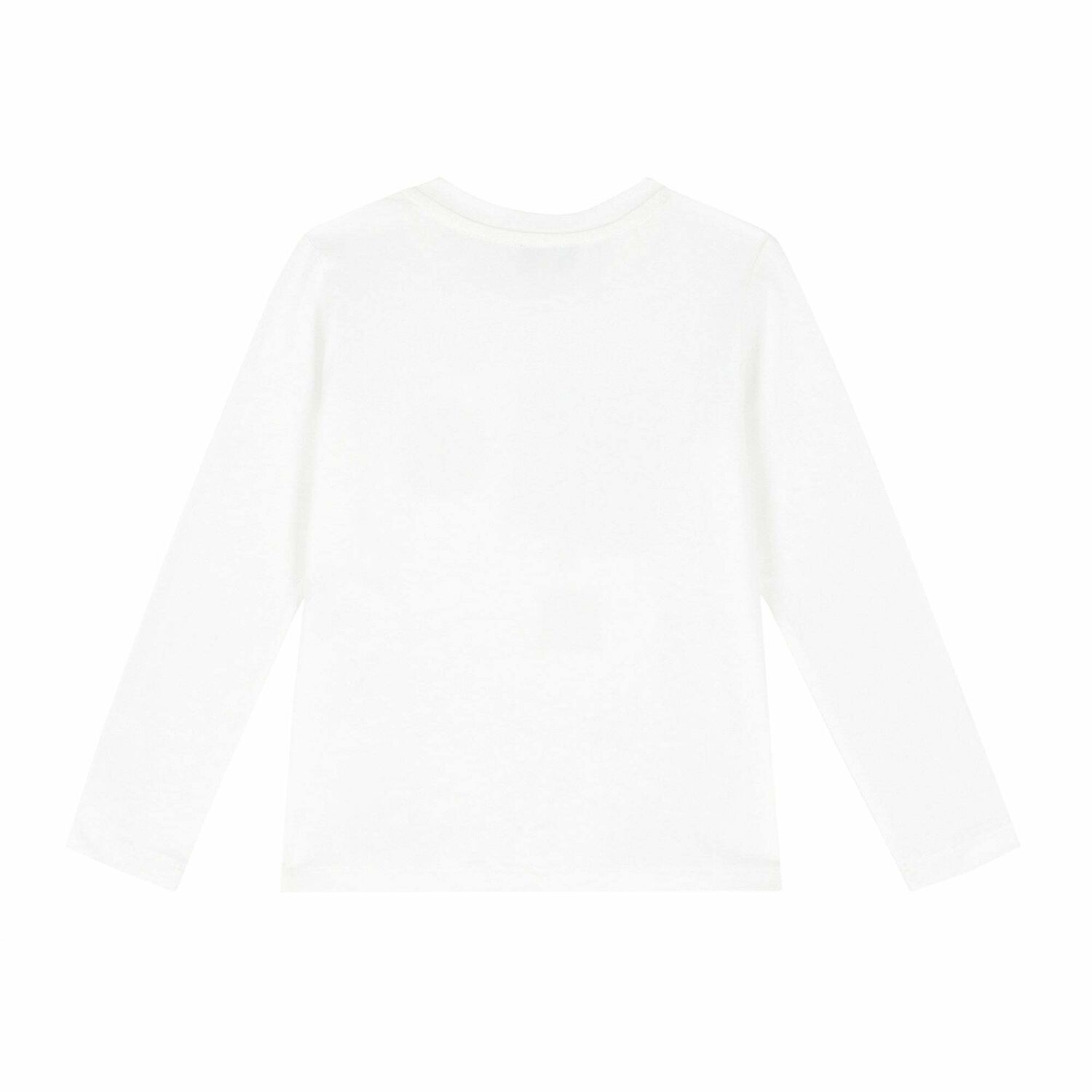 Girls White Printed Long Sleeve Top, 1, hi-res image number null