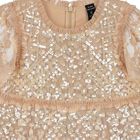 Girls Gold Sequin & Tulle Dress, 1, hi-res