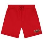 Boys Red Logo Shorts, 1, hi-res
