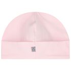 طقم هديه افرول وقبعه و مريله بالشعار للبنات بطبعه حقيبه باللون الوردى والذهبي , 1, hi-res