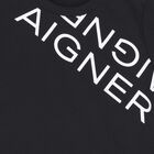 Younger Boys Black Logo T-Shirt, 2, hi-res