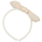 Girls Ivory Bow Headband, 1, hi-res
