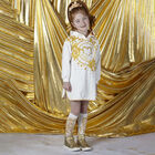 Girls Gold Embellished Trainers, 1, hi-res