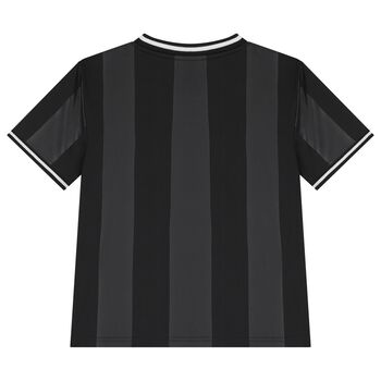 تيشيرت للأولاد بشعار بلاك جوردان باللون الأسود