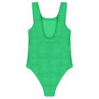 Girls Green Crinkle Swimsuit , 6, hi-res