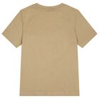 Boys Beige Logo T-Shirt , 6, hi-res