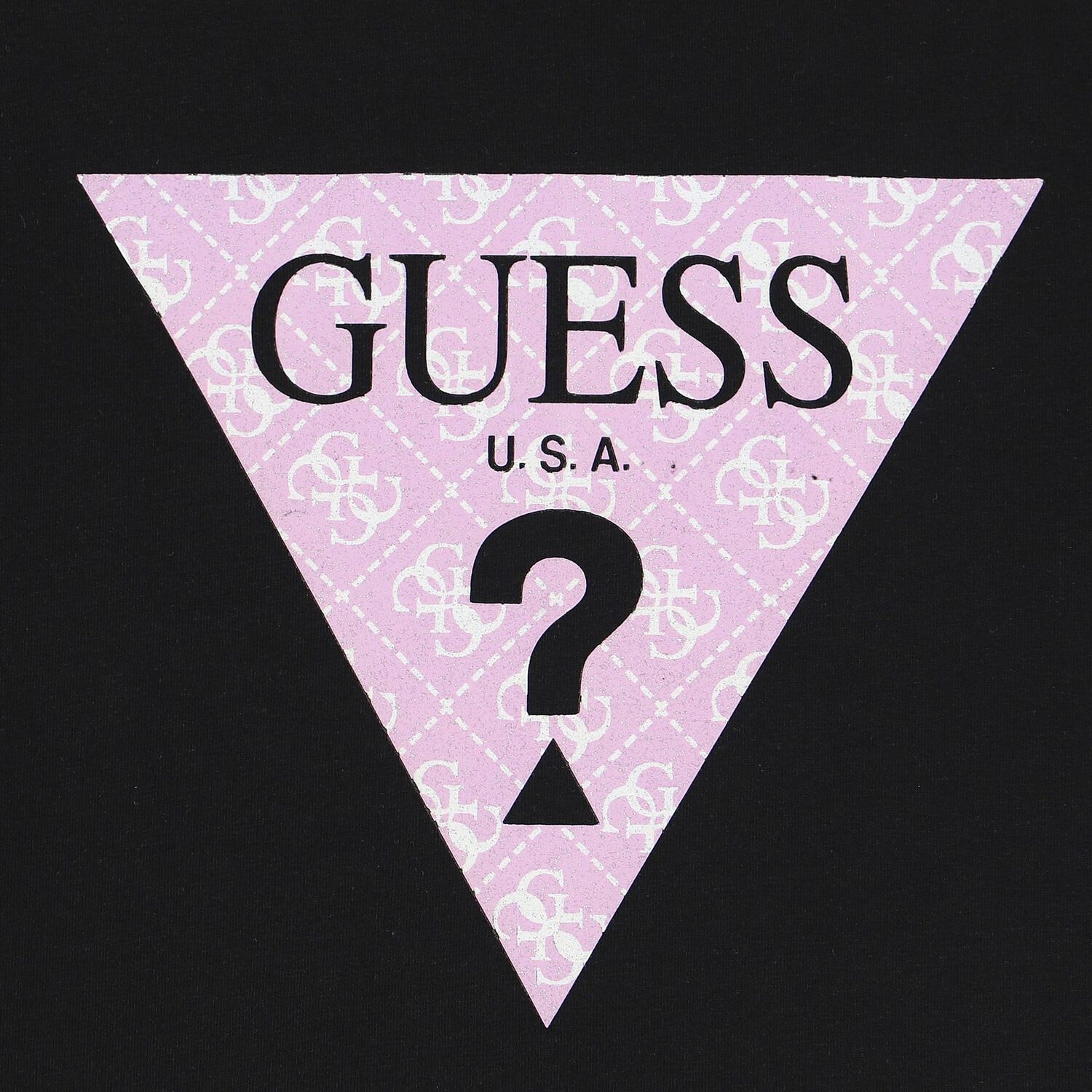 تيشيرت بنات بالشعار باللون الأسود, 3, hi-res