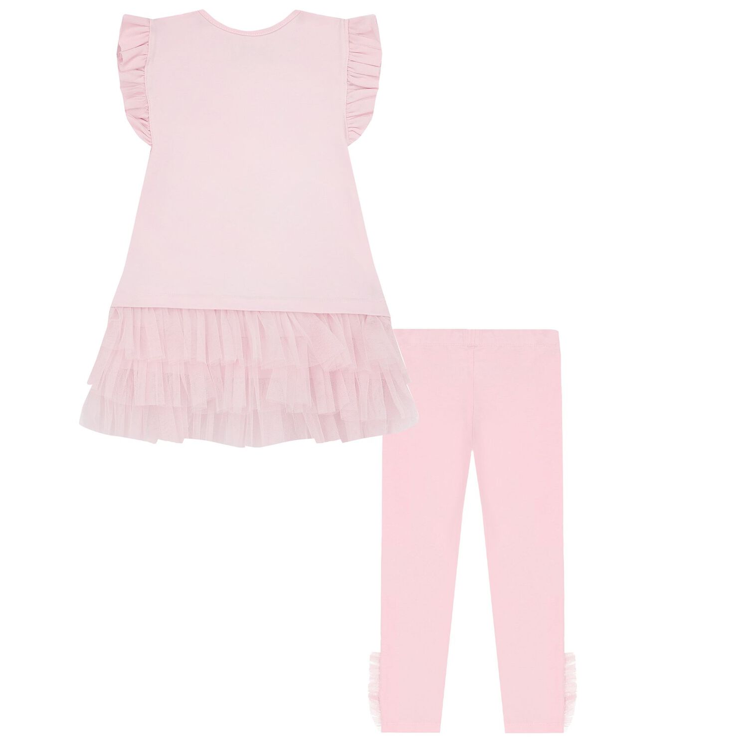 Girls Pink Pearl Leggings Set, 1, hi-res