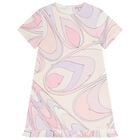 Girls Pink & White Iride Dress , 1, hi-res