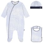 Baby Boys Blue Logo Babygrow Gift Set, 1, hi-res
