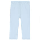 Baby Boys Blue & White Reversible Logo Trousers, 2, hi-res