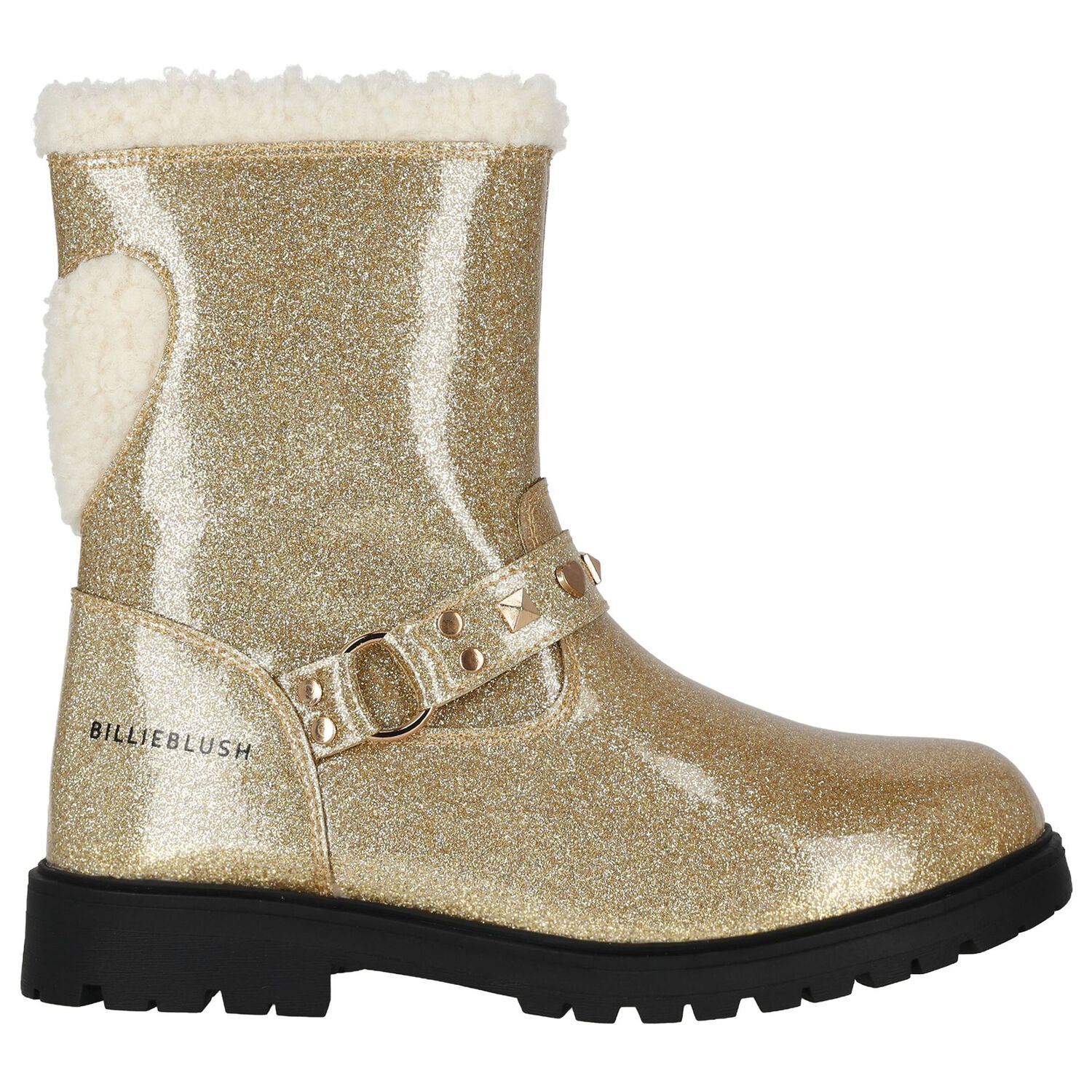 Girls Gold Glitters Boots, 1, hi-res
